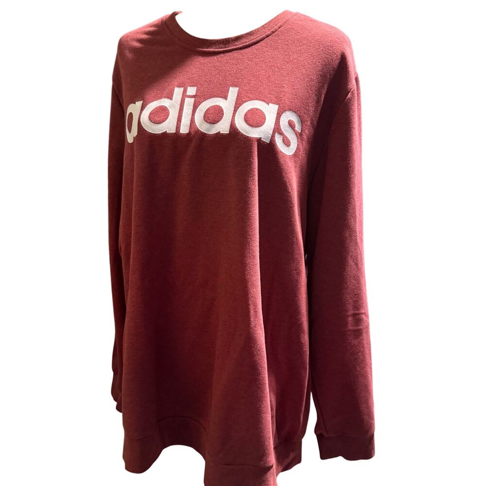 Adidas Essentials Linear Crewneck Sweatshirt, Bur… - image 3